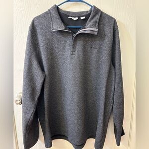 Men’s Calvin Klein Gray 1/4 Zip Pullover Sweater, Size XL